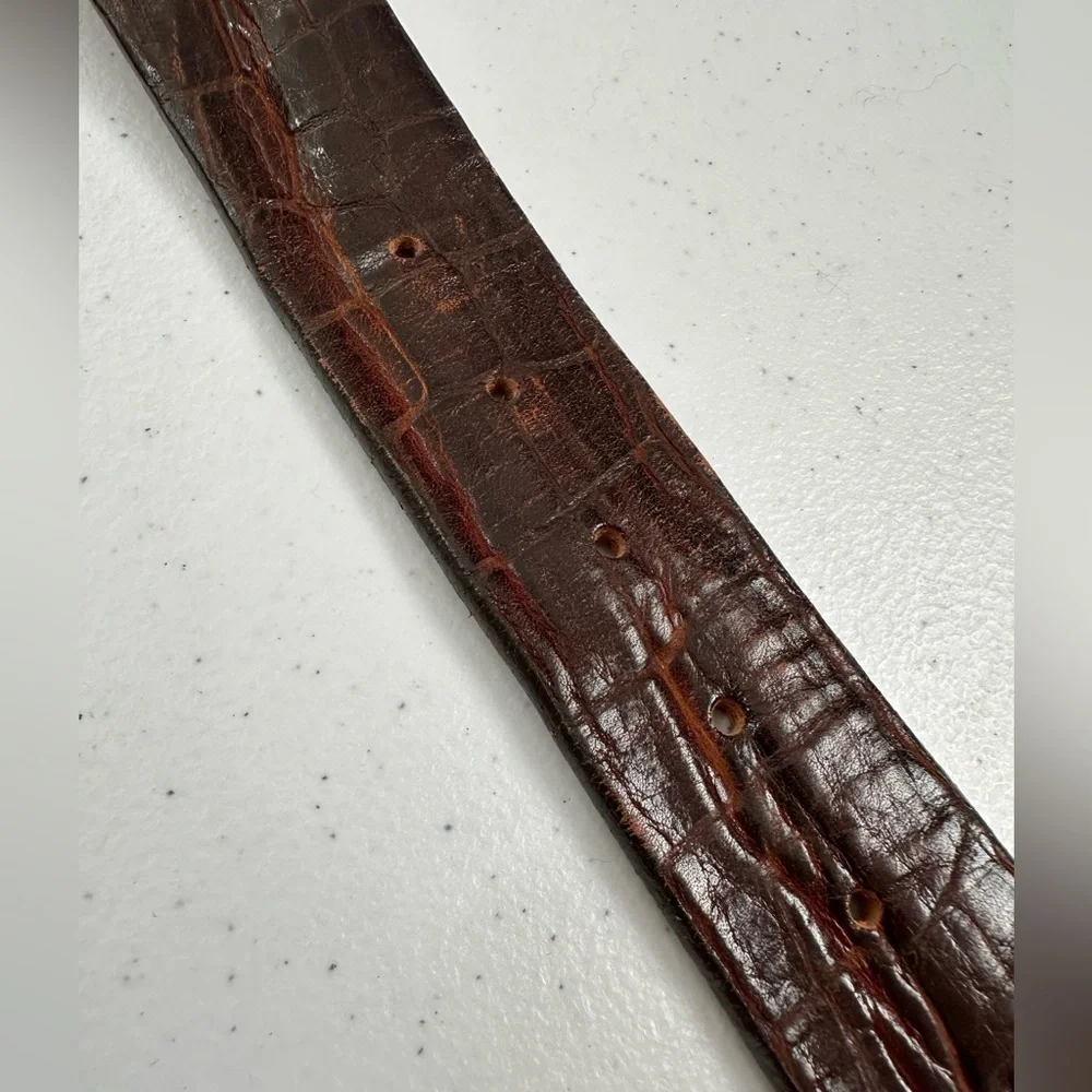 Tony Lama Top Grain Leather Belt Brown Sz 42